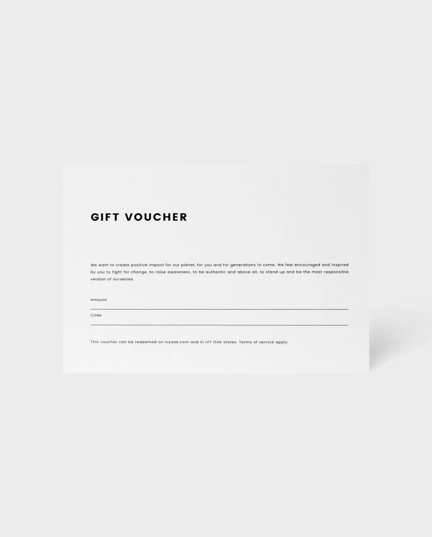 Vouchers | IVY OAK Digital Gift Voucher